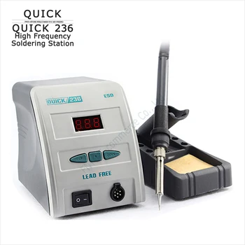 Сварочная станция высокой мощности QUICK 236, интеллектуальный бессвинцовый цифровой дисплей, антистатический высокочастотный паяльник, инструмент для ремонта