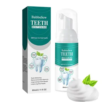 пенная зубная паста для отбеливания зубов объемом 60 мл, мусс для интенсивного удаления пятен, пенная зубная паста для осветления и глубокой очистки