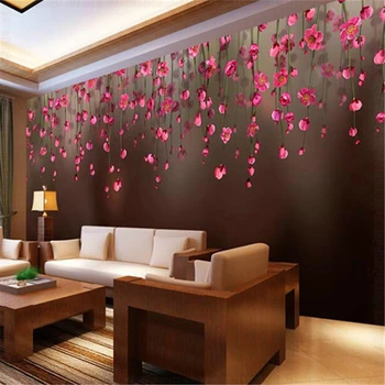 beibehang Chuihua Rose Пользовательские фотообои papel de parede 3D обои ресторан диван фон 3d обои для стен 3 d